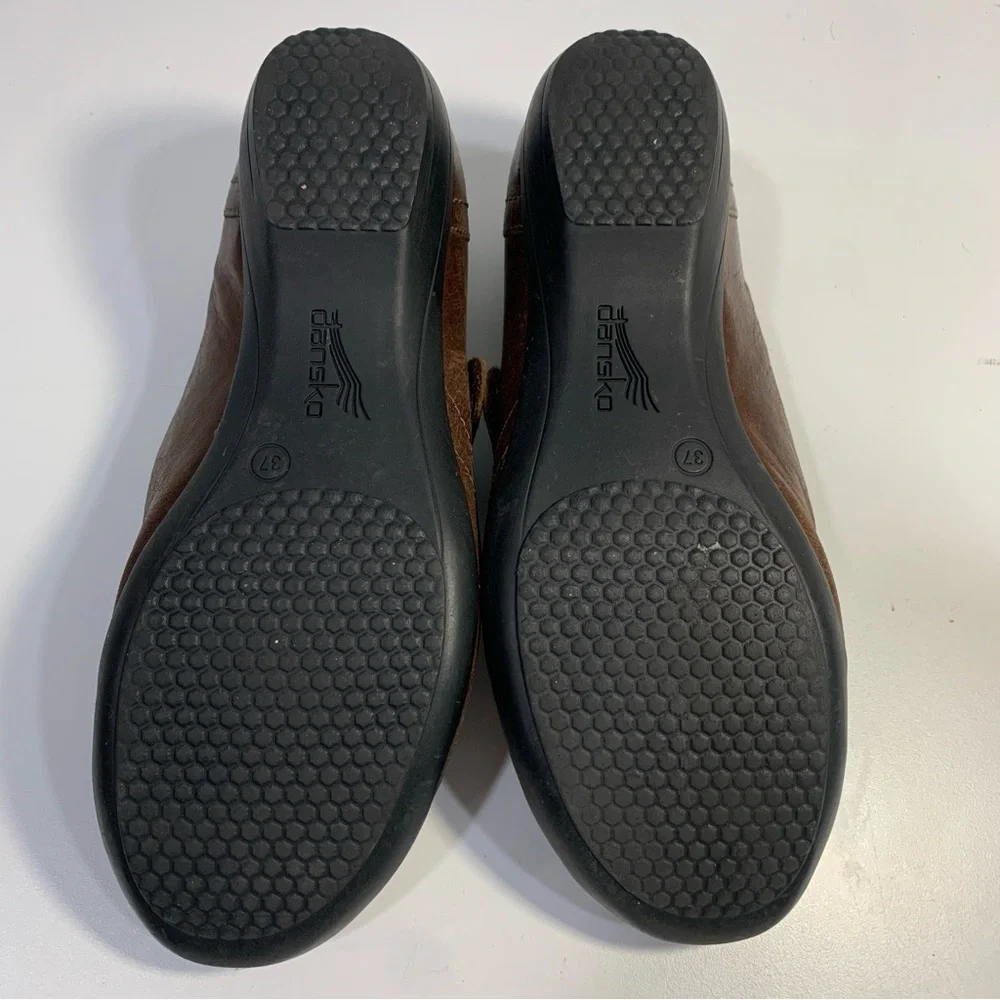 Dansko Franny Women's Slip On Loafers Comfort Shoes Size EU 37 US6 Leather Brown - Picture 3 of 14